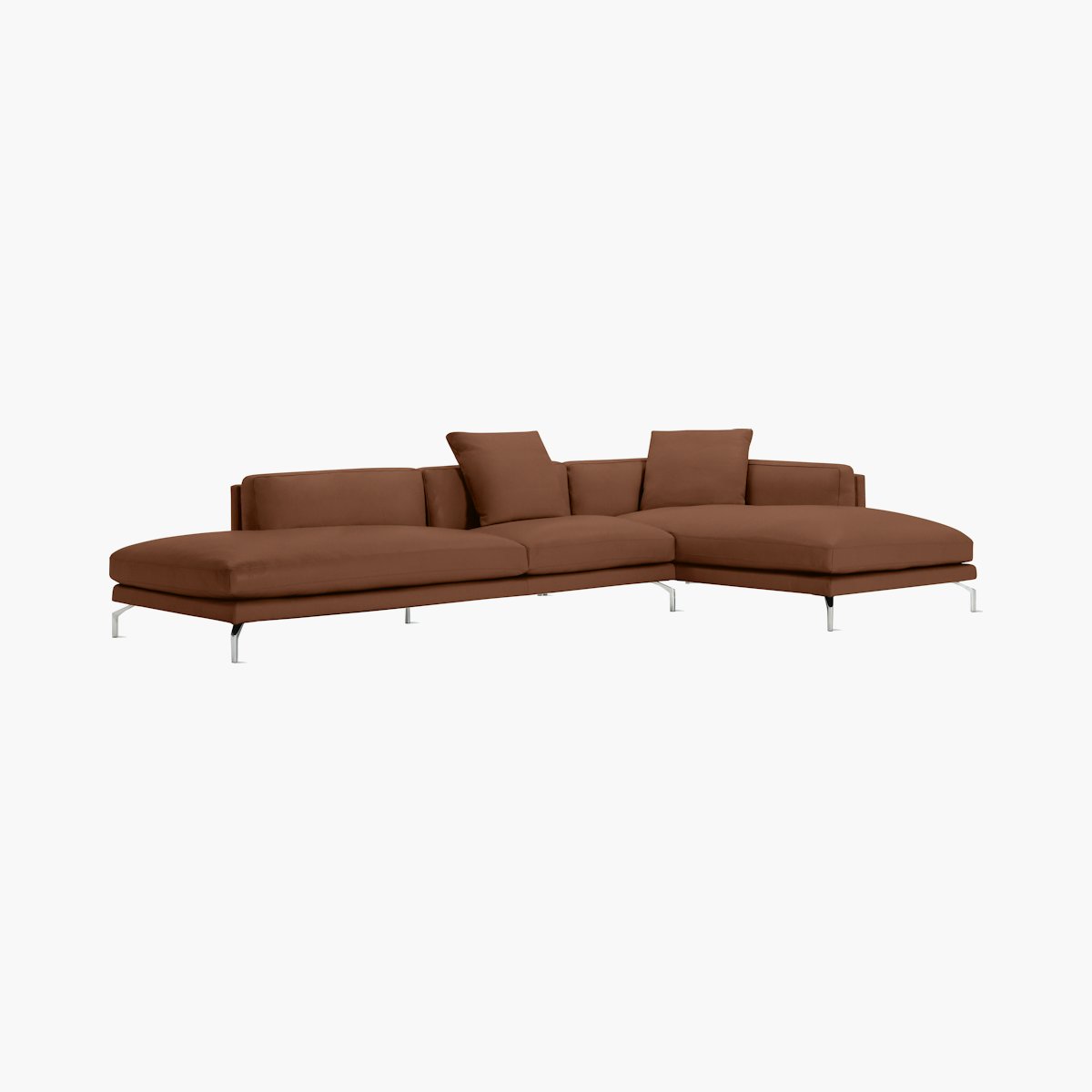 Como Open Sectional, Leather